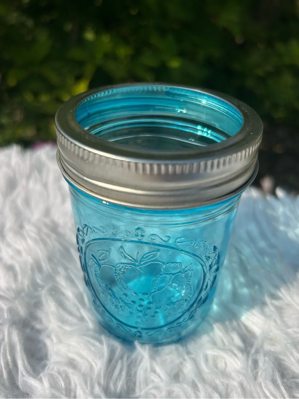 Ball Aqua Blue Regular Mouth Jelly Mason Jar Heritage Collection - Gently Used